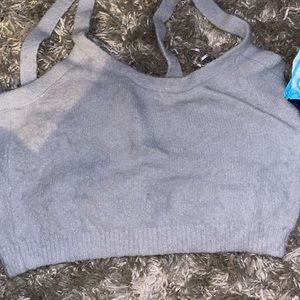 Kendall and Kylie Blue Sweater material tank